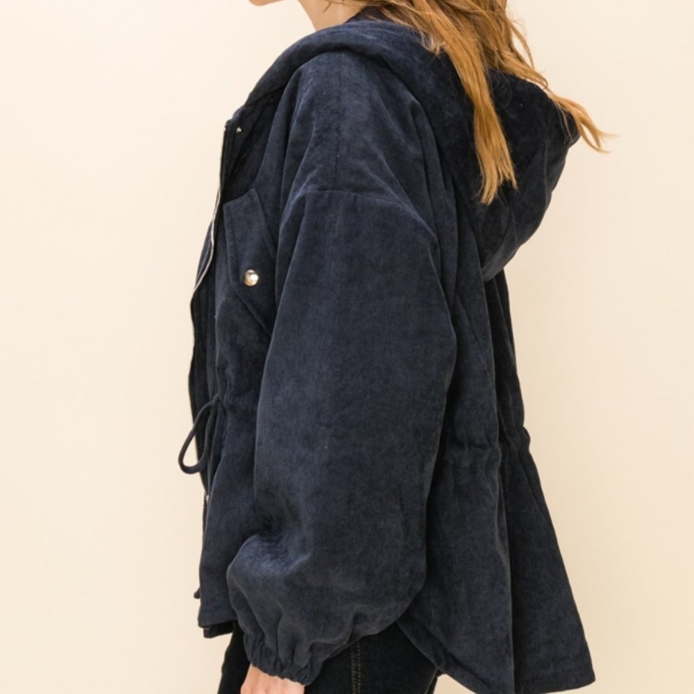 Navy Blue Cargo Jacket - Picture 3 of 6